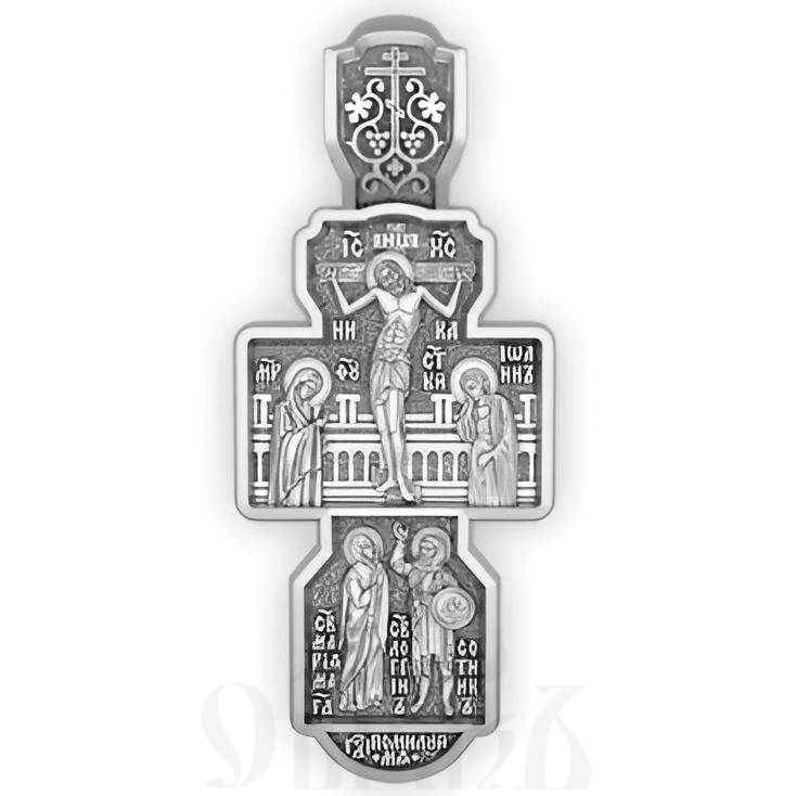 крест преображение господне, серебро 925 проба с родированием (арт. 17.041р)