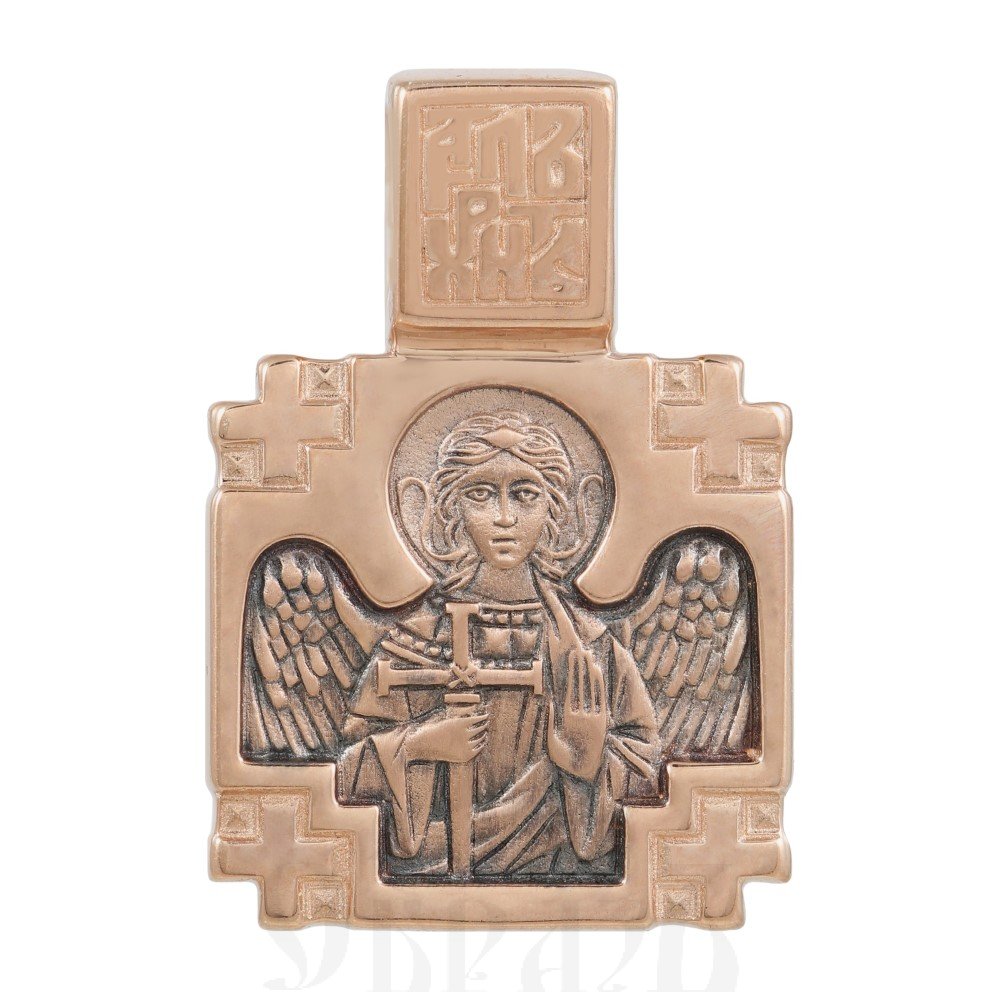 образок «святая мученица фотиния (светлана) самаряныня. ангел хранитель», золото 585 проба  красное (арт. 202.137-1)