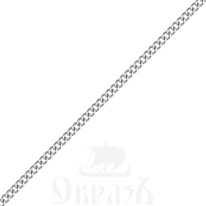 цепь плетение "гурмет" серебро 925 пробы с родиевым покрытием (арт. нц 22-002-3 d0,35)