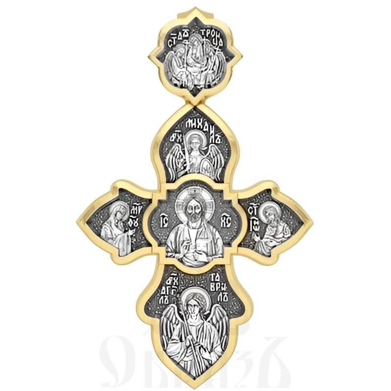 крест рождество пресвятой богородицы, серебро 925 проба с золочением (арт. 17.031)